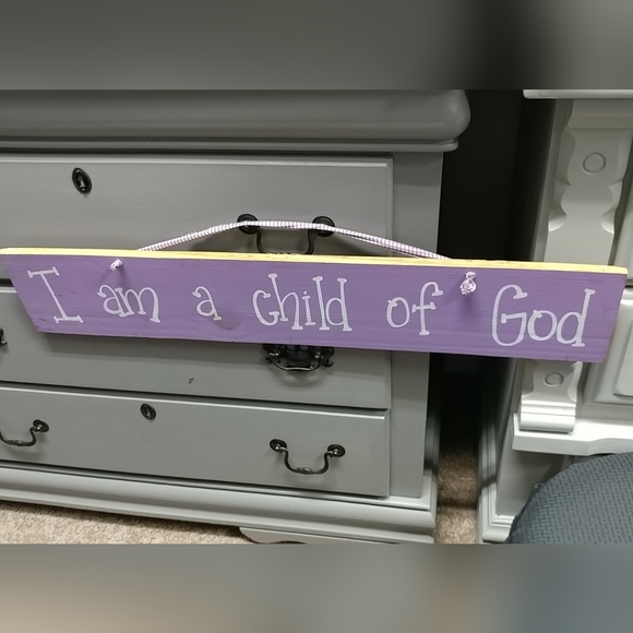 I am a Child of God Wood Wall Art Decor Sign Child's Nursery Rustic Country Farm - Picture 2 of 15